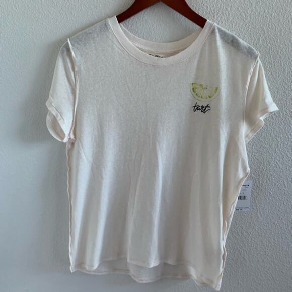 NWT FP We The Free Fruit Medley Lime Tart Tee Graphic Casual Elevated Basic Med - Picture 4 of 11